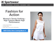 Tablet Screenshot of iksportswear.com